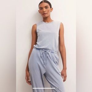 Z Supply Rain Knit Denim Jumpsuit - M